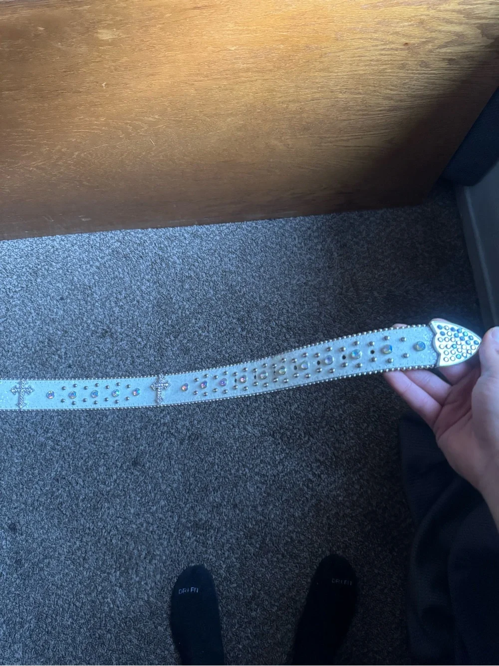 Sparkle Crystal Buckle Women’s Belt - Silver